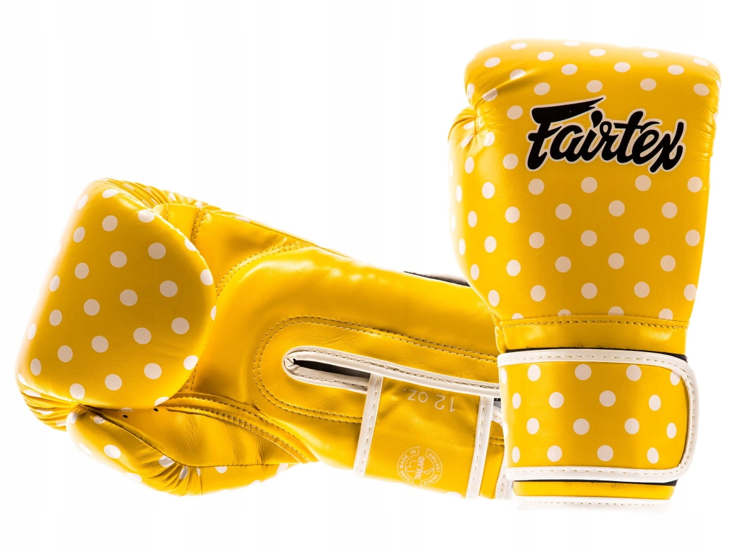 Boxerské Rukavice Fairtex BGV14YP „vintage Art Polka Dot“ (žlutá/bílá barva)