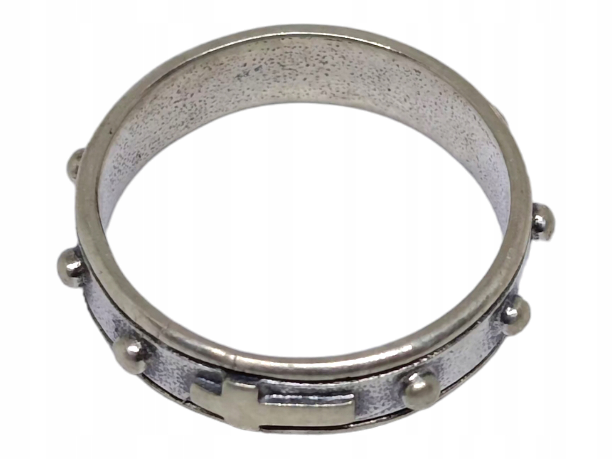 Srebrna obrączka różaniec pr.925 2,29g r.21 Marka bez marki