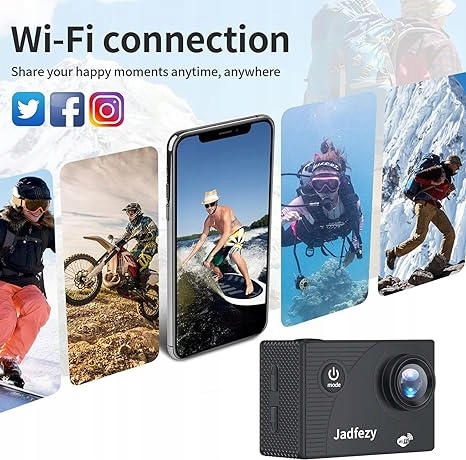 KAMERA SPORTOWA Jadfezy Ultra HD 1080P WiFi 12 MP WODOODPORNA Marka Inna