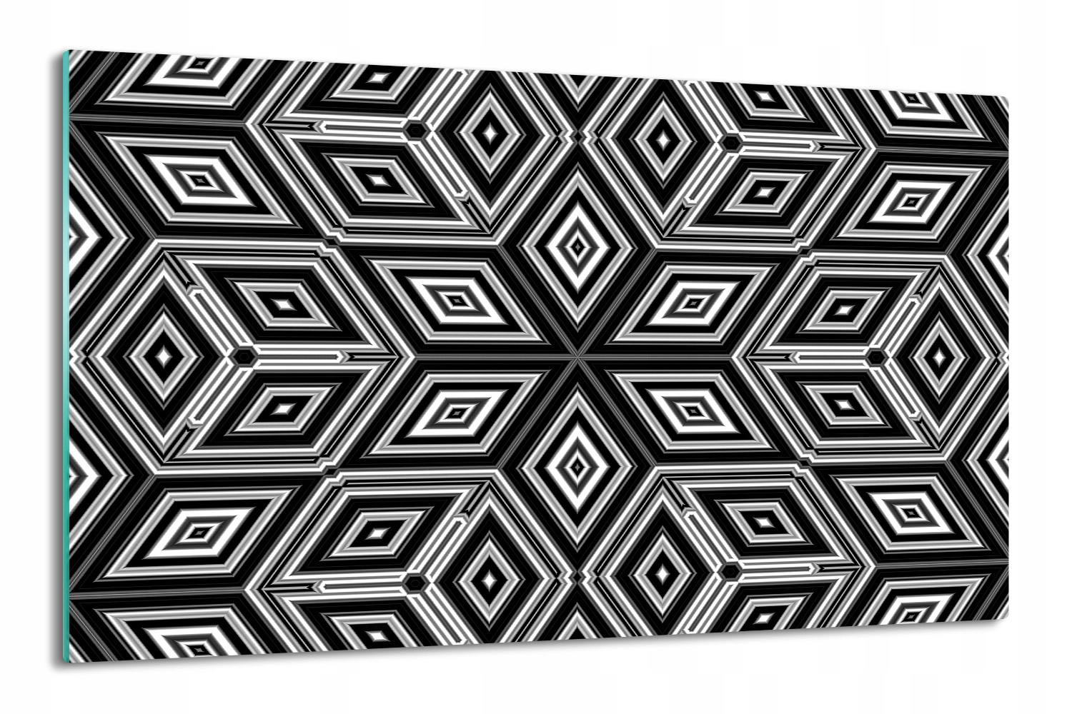 tisková krytka splashback do kuchyně 80x52 Romby 3D