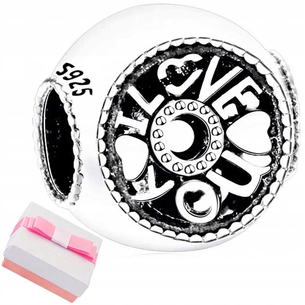 

Charms Serce zawieszka Kocham Cię beads srebro 925