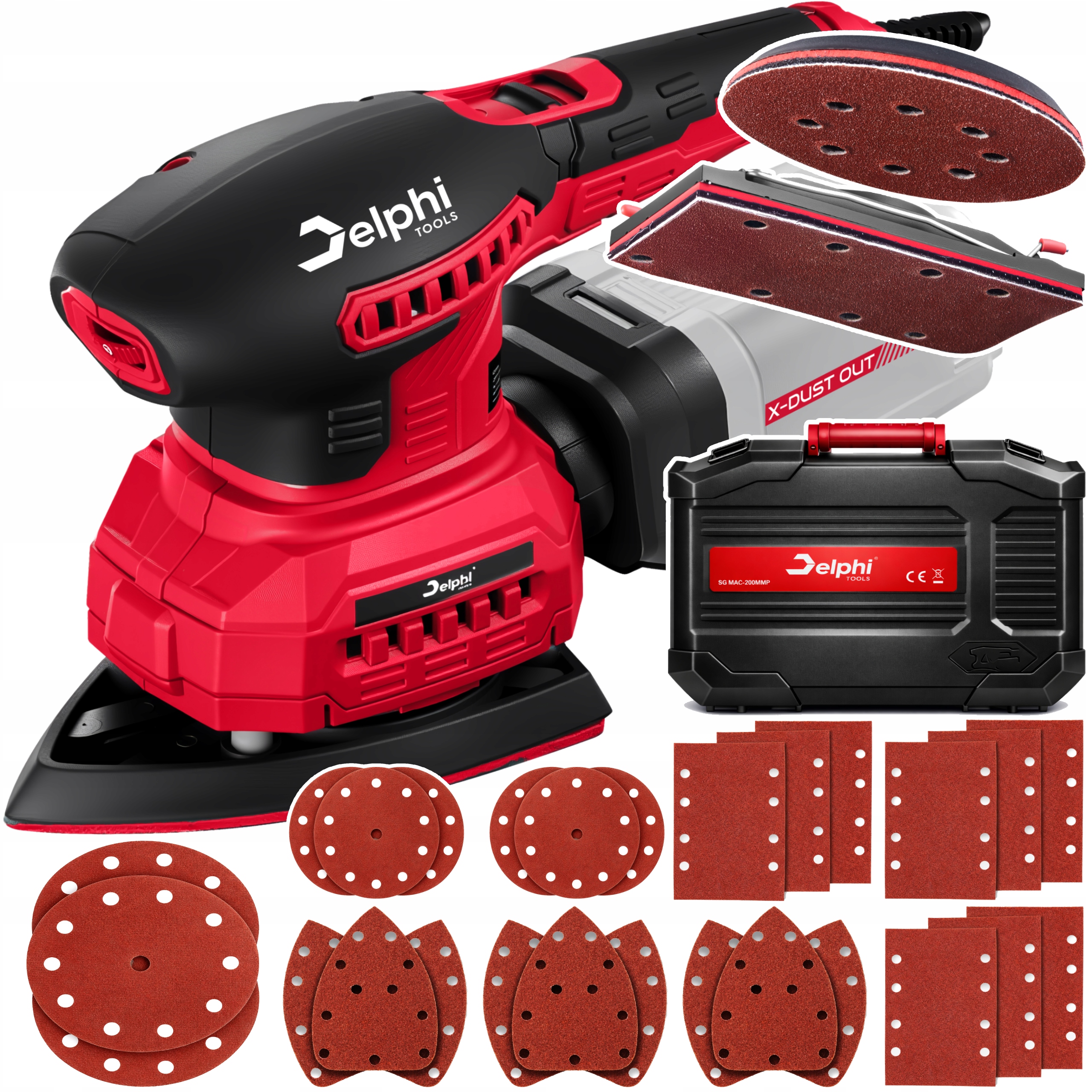 Szlifierka Mimośrodowa Oscylacyjna Elektryczna Wielofunkcyjna Papiery 30