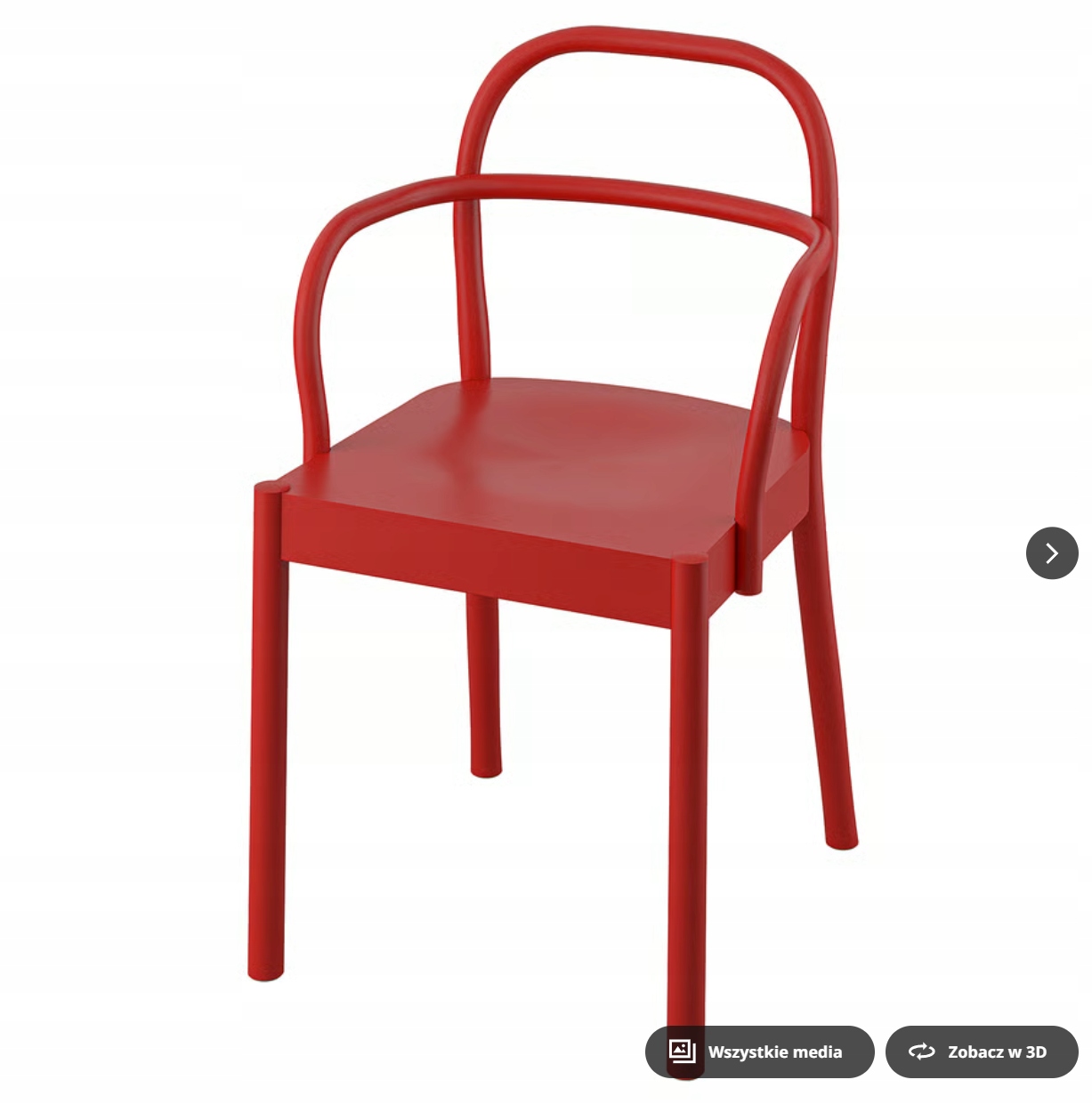 Ikea Stockholm 2025 Krzesło, Czerwony