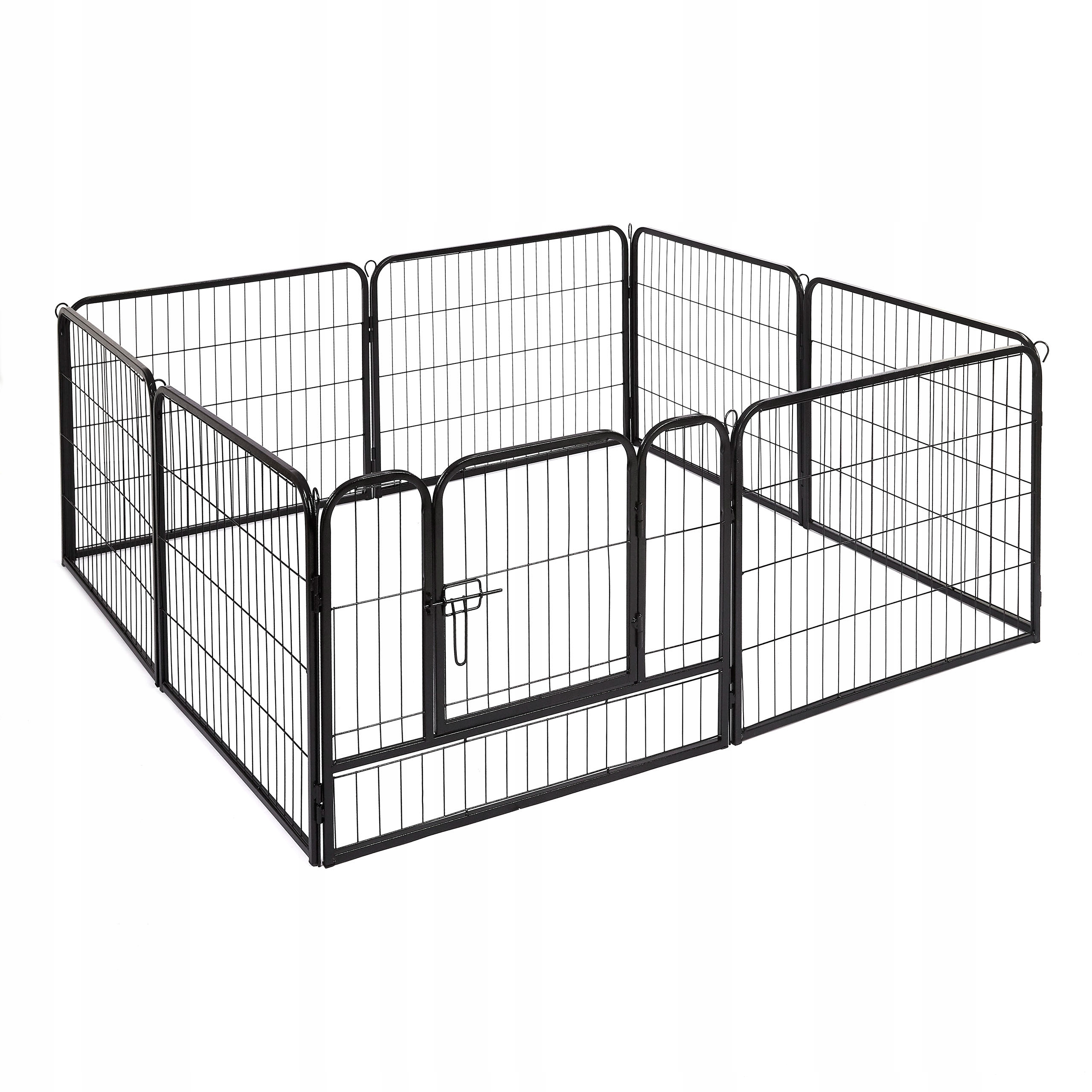 Kovová Kotec s prahem pro psa – 8 panelů S Heavy 77 × 61 cm