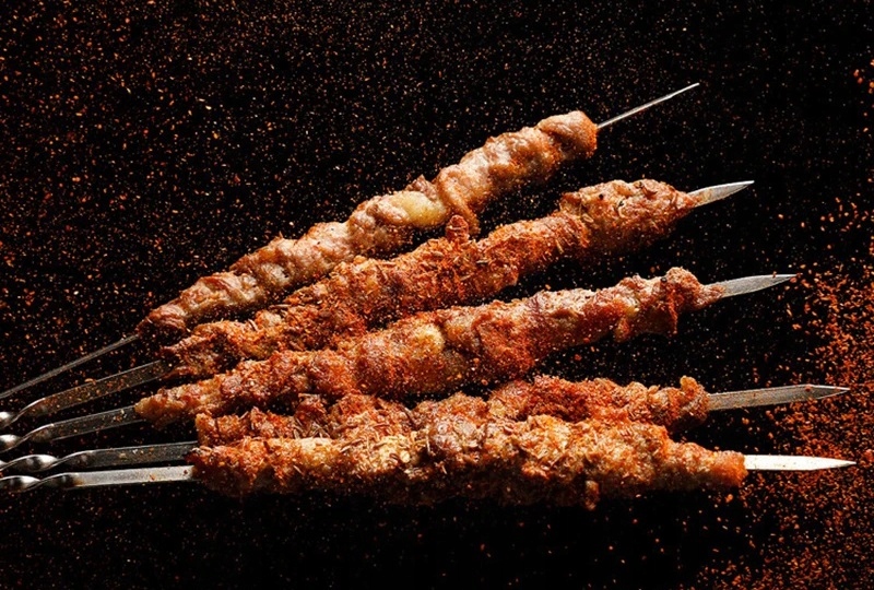 SZPIKULCE SZPIKI SZAMPURY DO SZASZŁYKÓW MIĘSA NIERDZEWNE GRILL 10 SZT Stan opakowania oryginalne