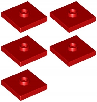 

Lego 87580 Płytka 2x2 czerwona Nowa (3g) 5 szt.