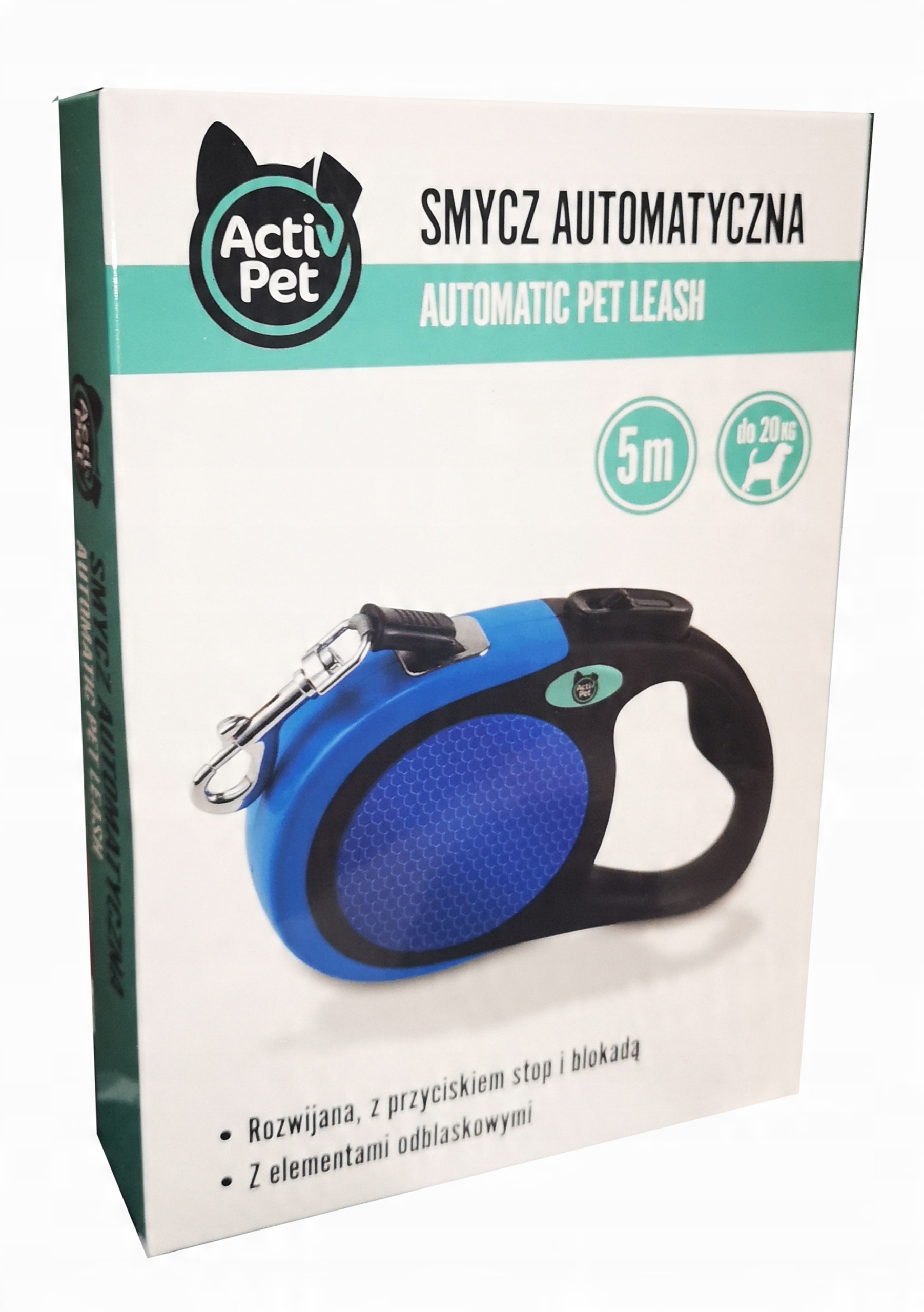 

Smycz automatyczna Activ Pet taśma 5 m