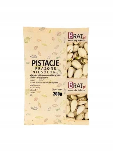 3x pražené nesolené pistácie 200 g