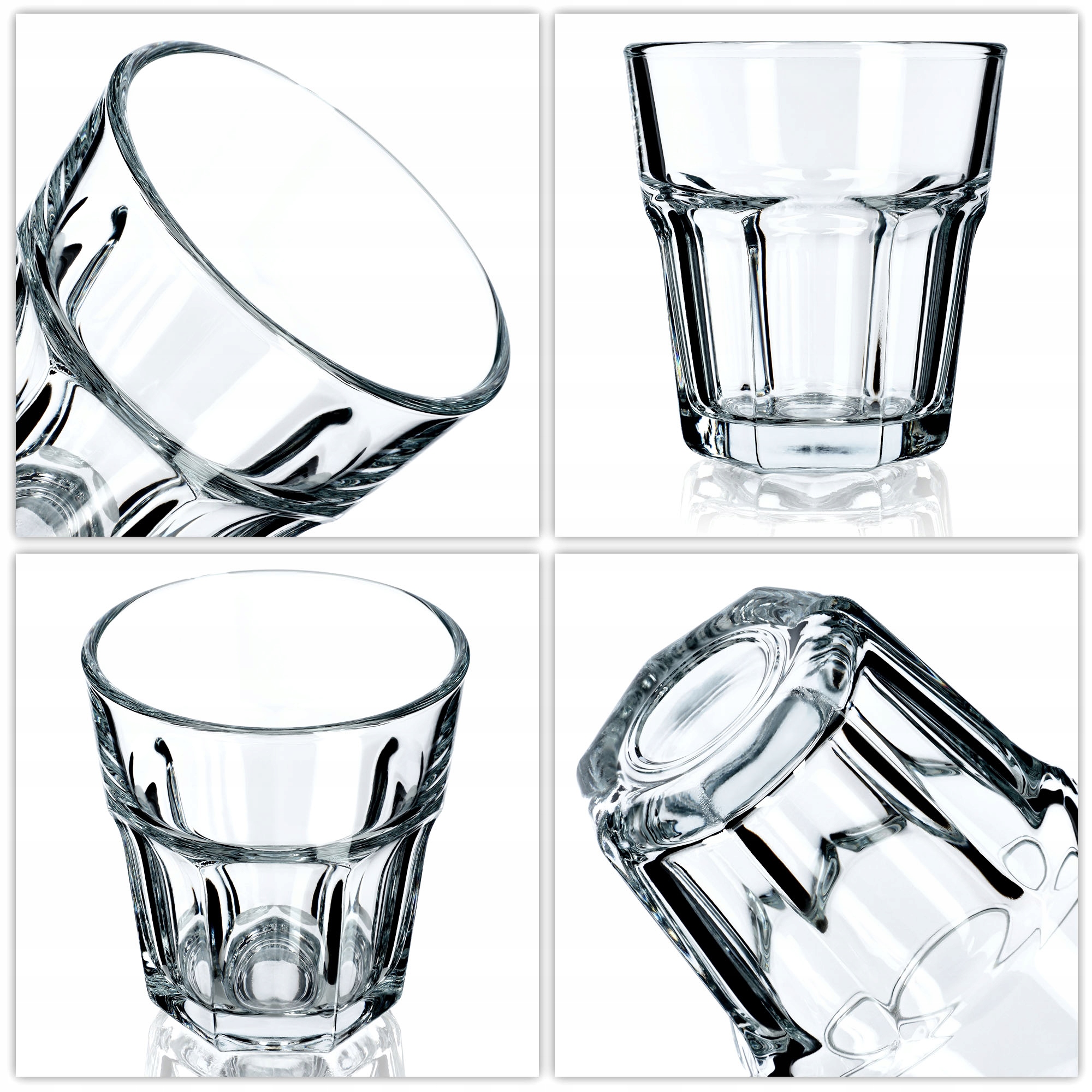 6x SZKLANKI 230ml DO NAPOJÓW DRINKÓW SOKU ZESTAW SZKLANEK GRUBE SZKŁO Pojemność 230 ml