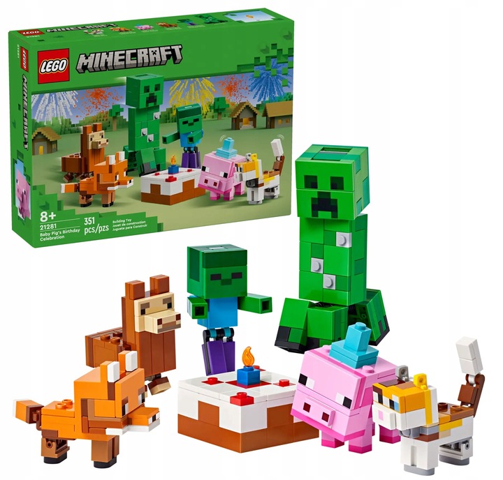 Lego Minecraft 21281 Klocki Urodziny prosiaczka Na Swieta Majkraft