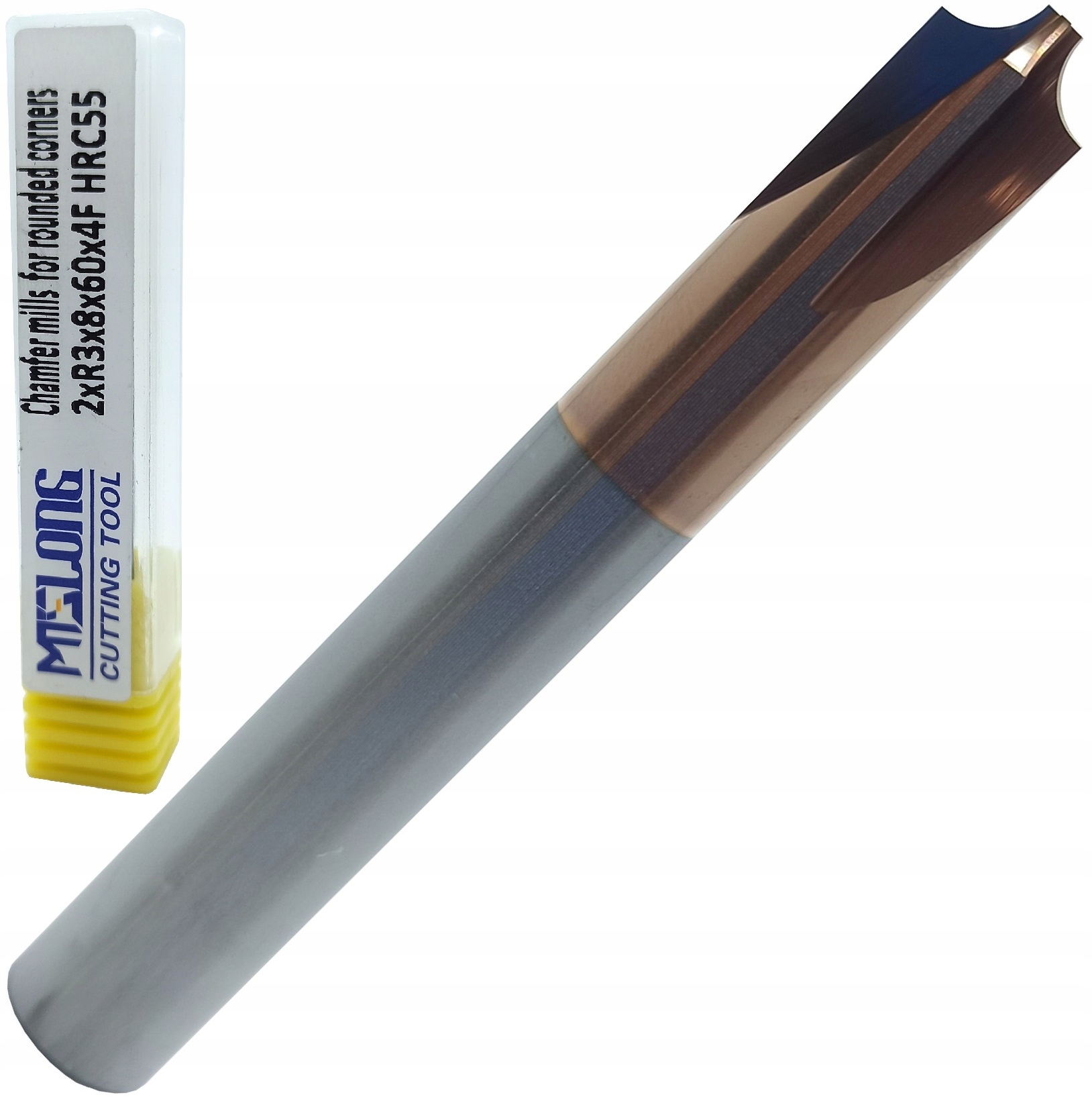 Frez Wklęsły Ćwiartkowy Vhm R3 D8 60L 55HRC Mts 4 Ostrza