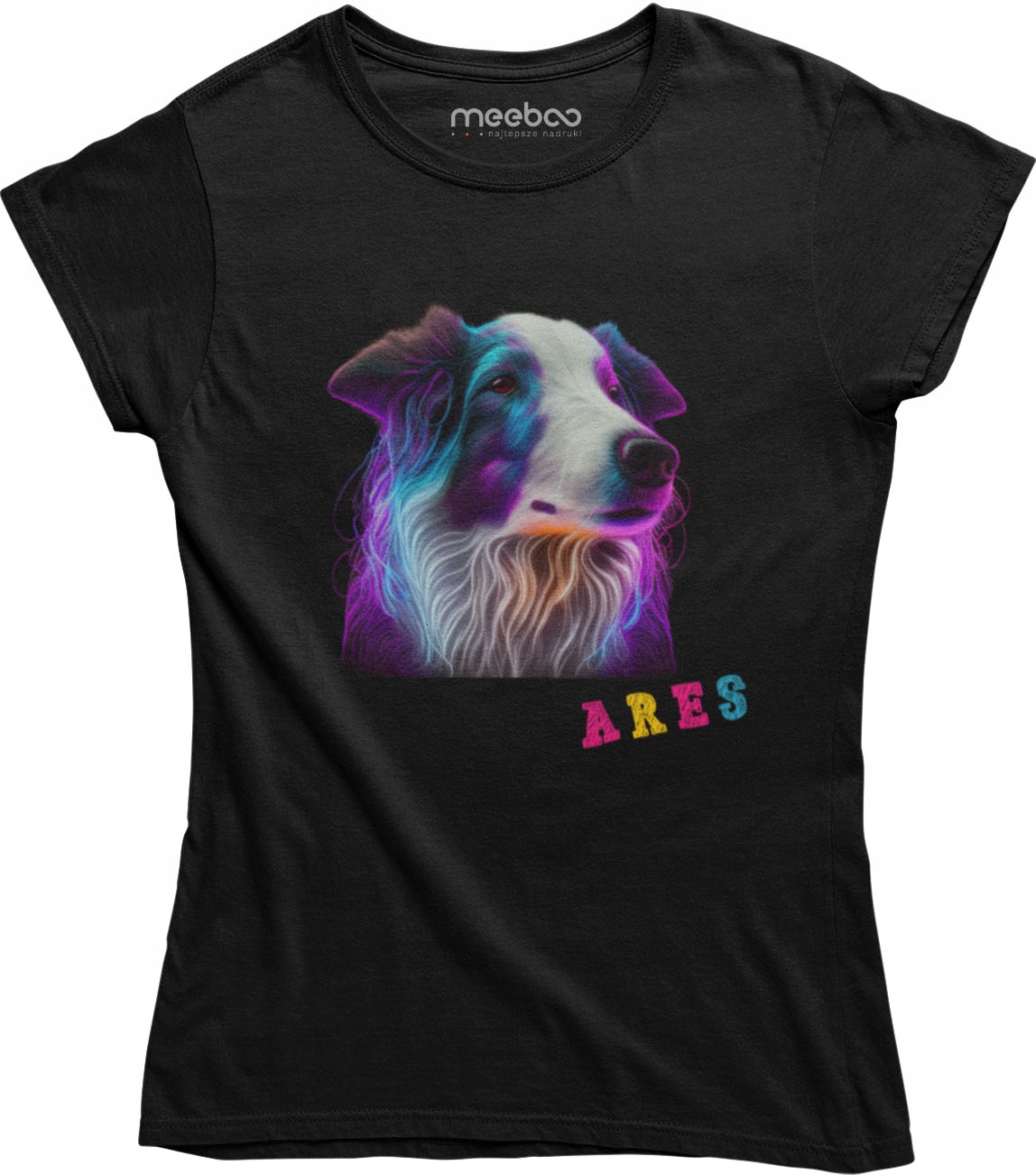 DÁMSKE TRIČKO TRIČKO S PSOM A AKÉKOĽVEK MENO NEON Značka Meeboo