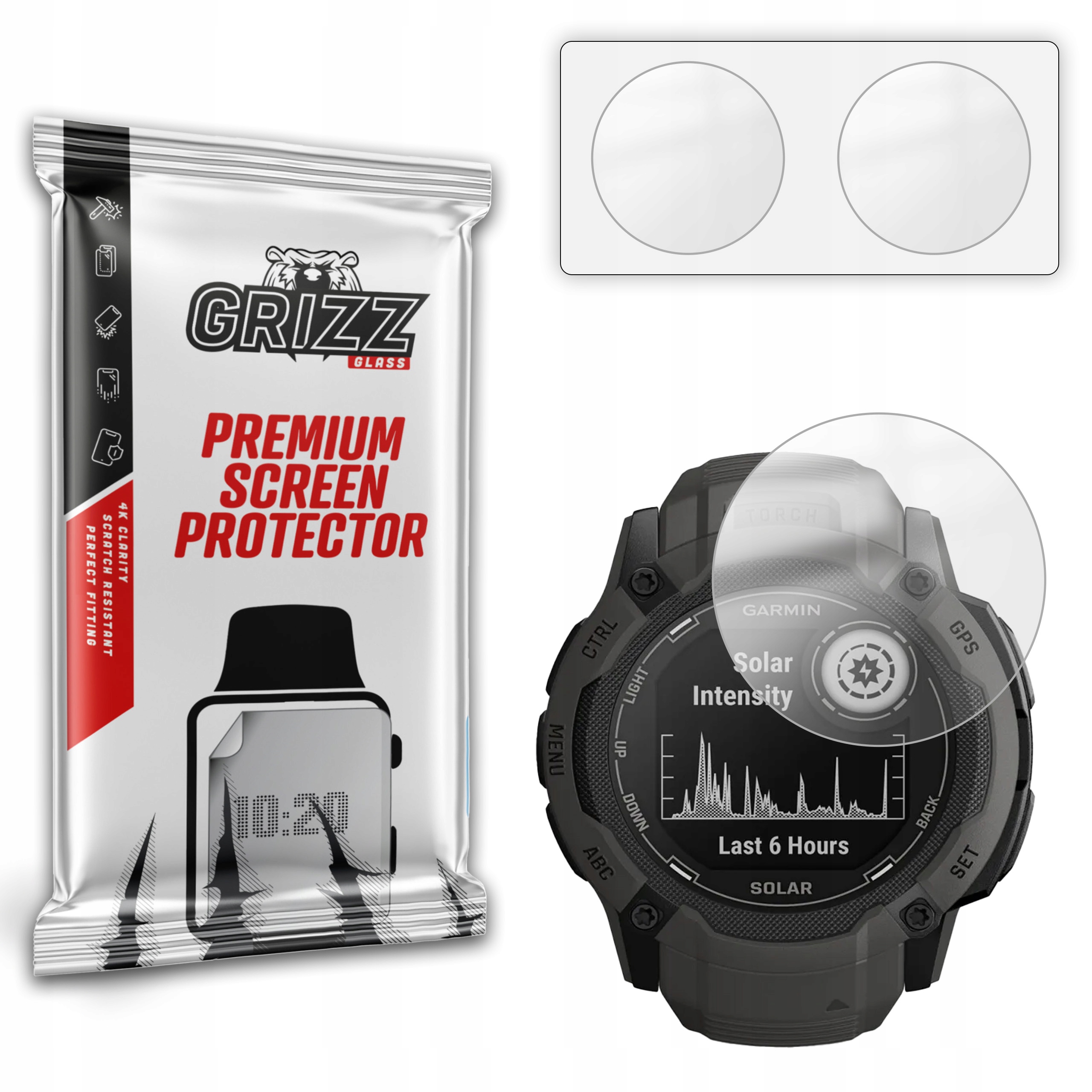 2-PAK Antyodciskowa folia ochronna do Garmin Instinct 2X 50mm