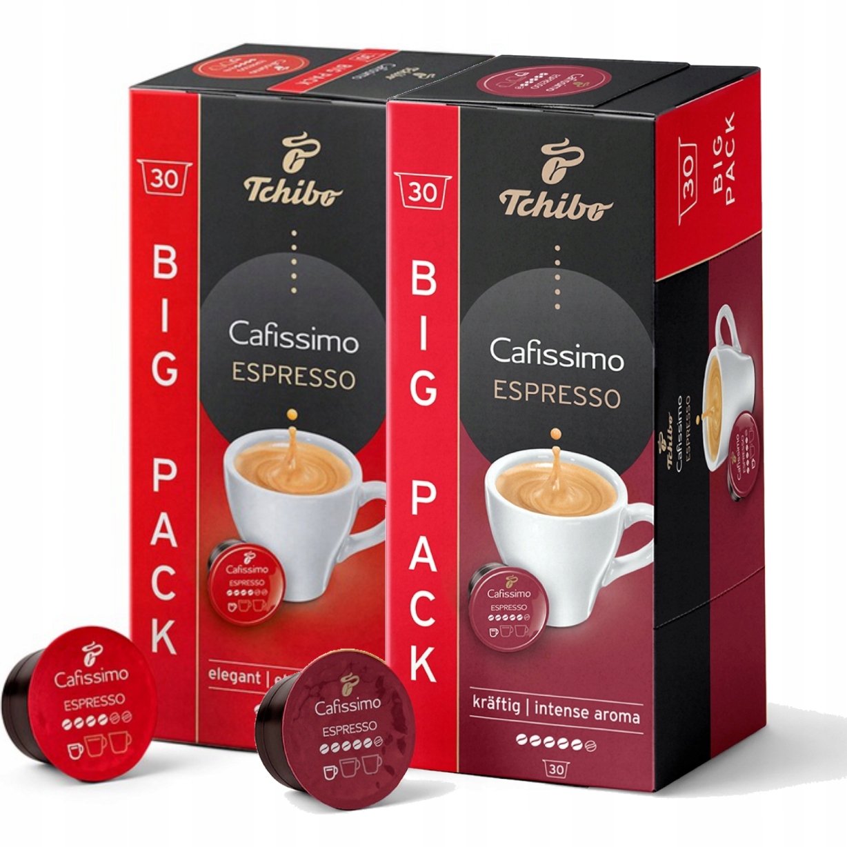 Levně Tchibo Cafissimo Espresso Intense Aroma Káva 30 kapslí/Espresso Elegant 30 kapslí