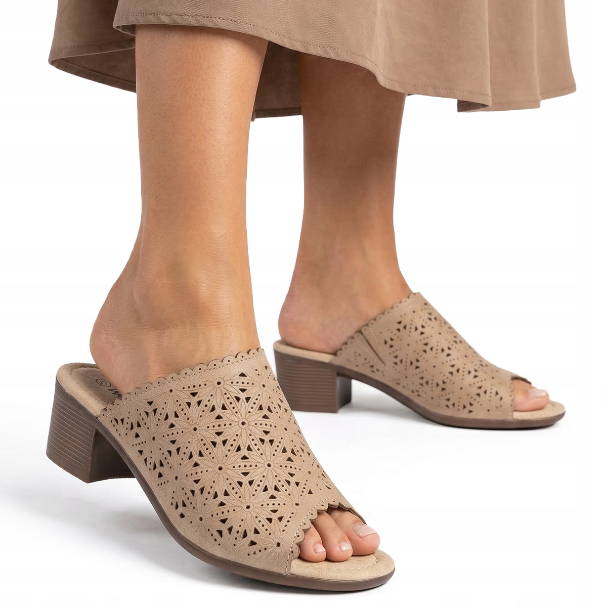 Nazouváky béžové taupe vč. Kůže nazouvací casual Wojtyłko 41