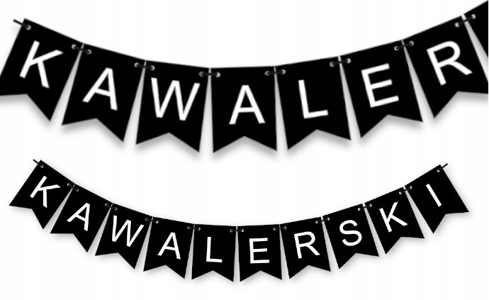 

Baner flagi Kawalerski napis girlanda ozdoba