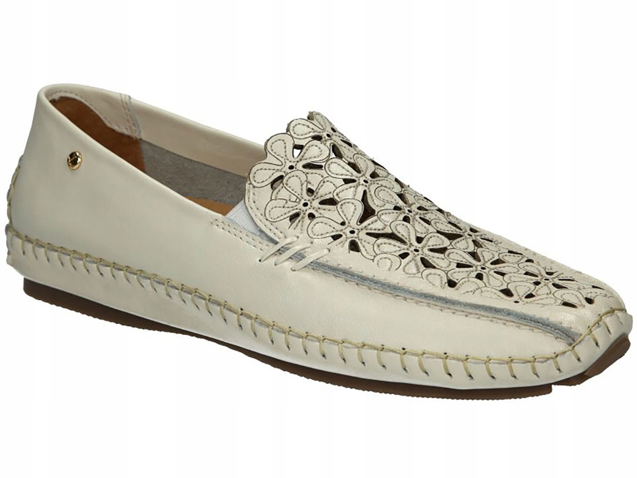 PÓŁBUTY DAMSKIE MOKASYNY SKÓRZANE BUTY AŻUROWE 36