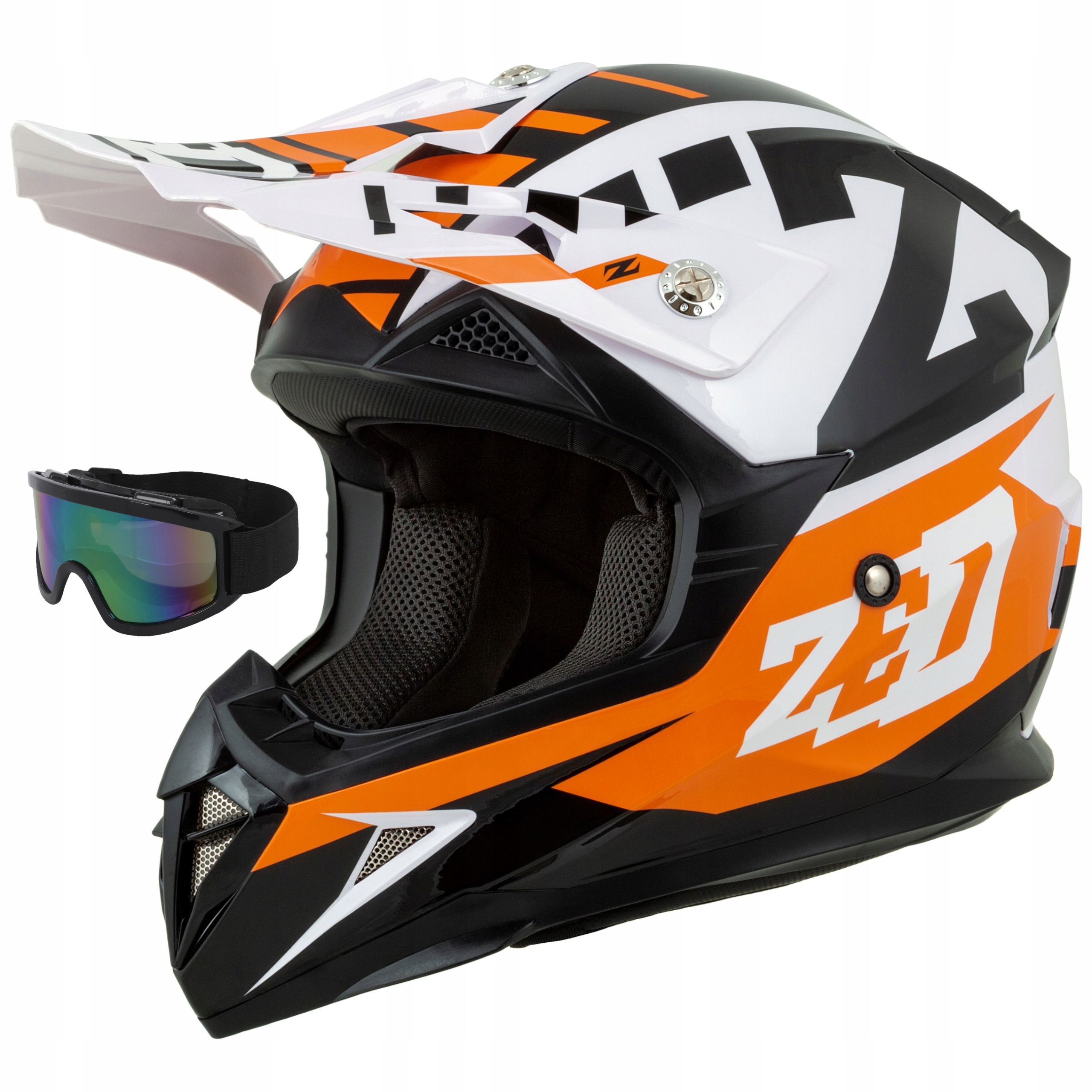 

Junior Zed Kask Cross Motocyklowy Gogle (52-53)YM