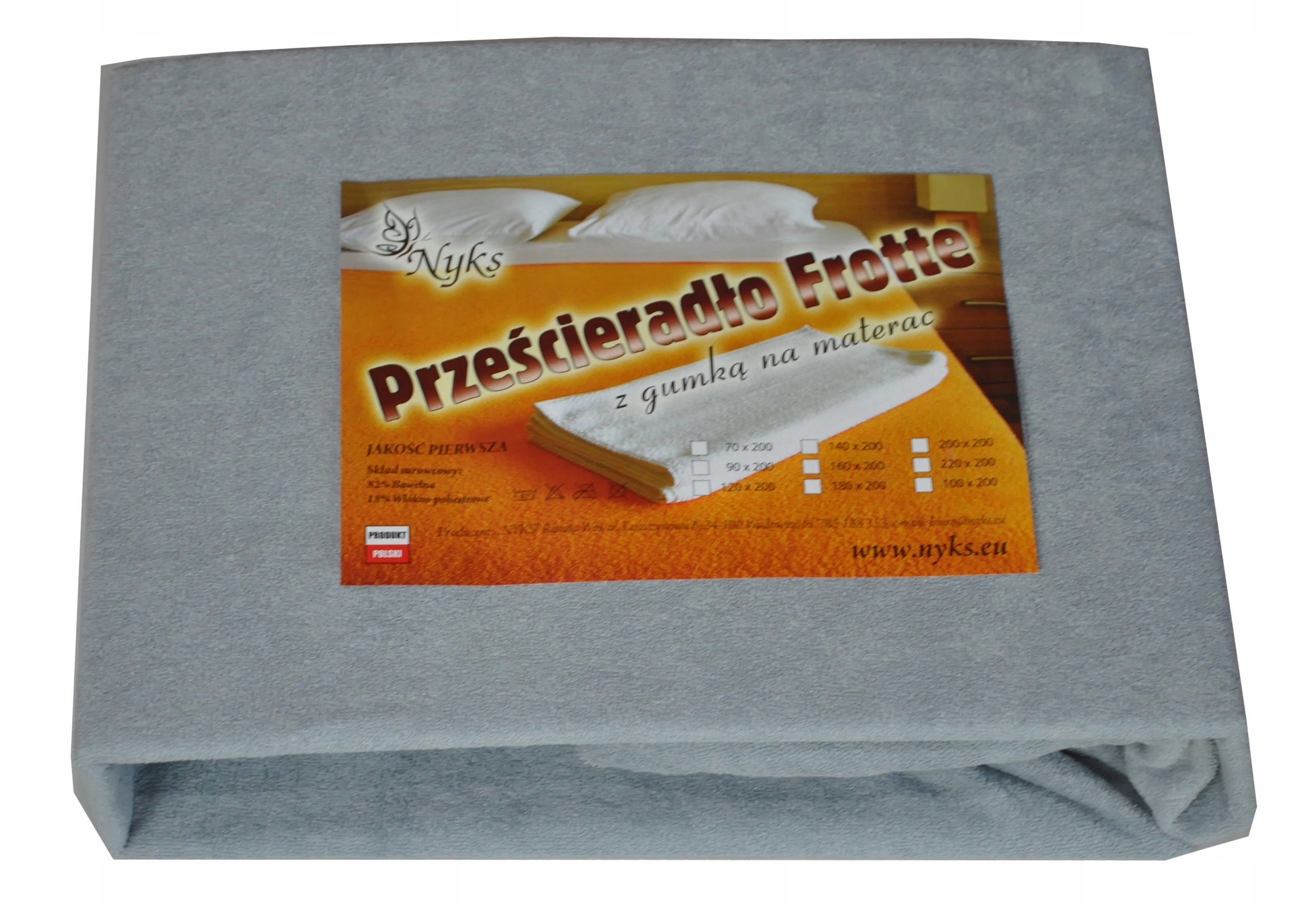 

Prześcieradło 80x190 frotte z gumką 01