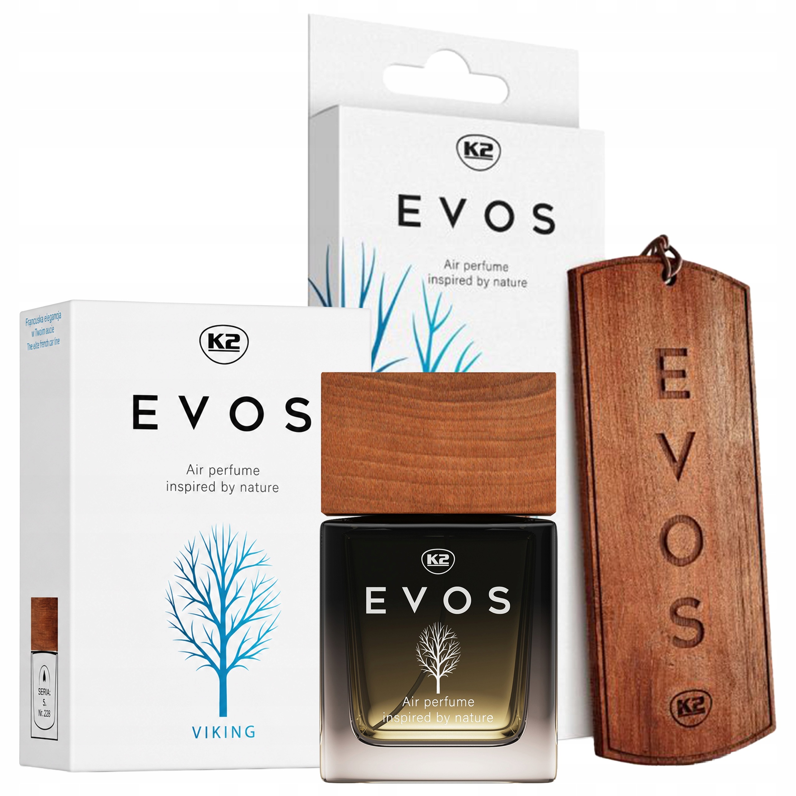 Zapach do samochodu Perfumy Zawieszka zapachowa Zestaw K2 Evos Viking