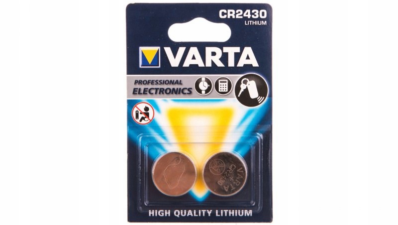 Varta CR2430 Lithium 3V batteri 280 mAh