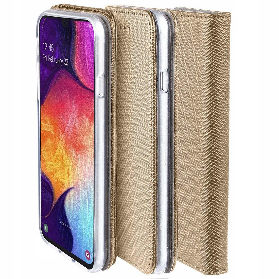 

Etui Skórzane Otwierane Do Realme 7 5G Złoty