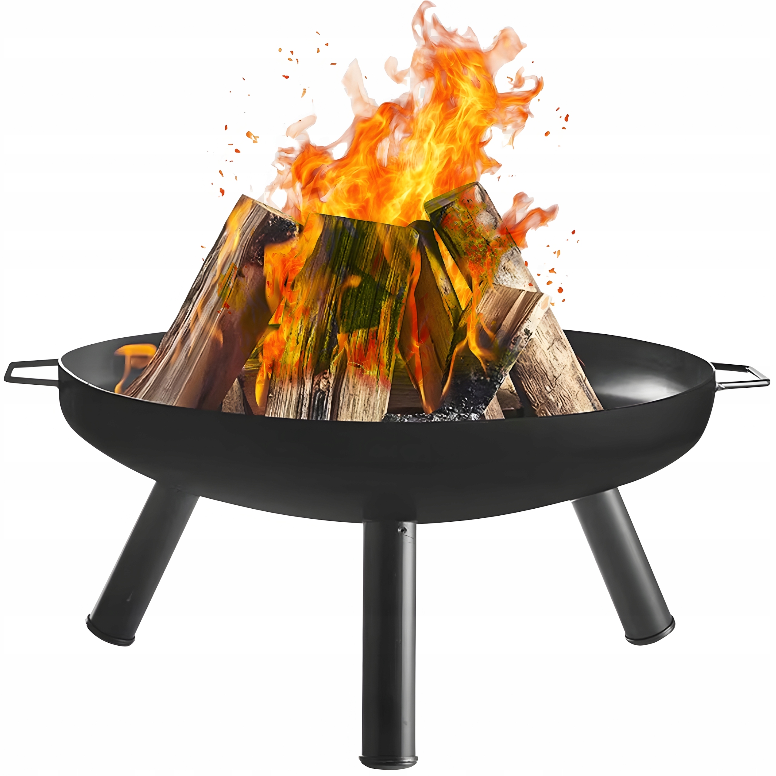 Palenisko Ogrodowe na Ognisko 58cm Grill Ogrodowy Trójnóg Duże z Uchwytami