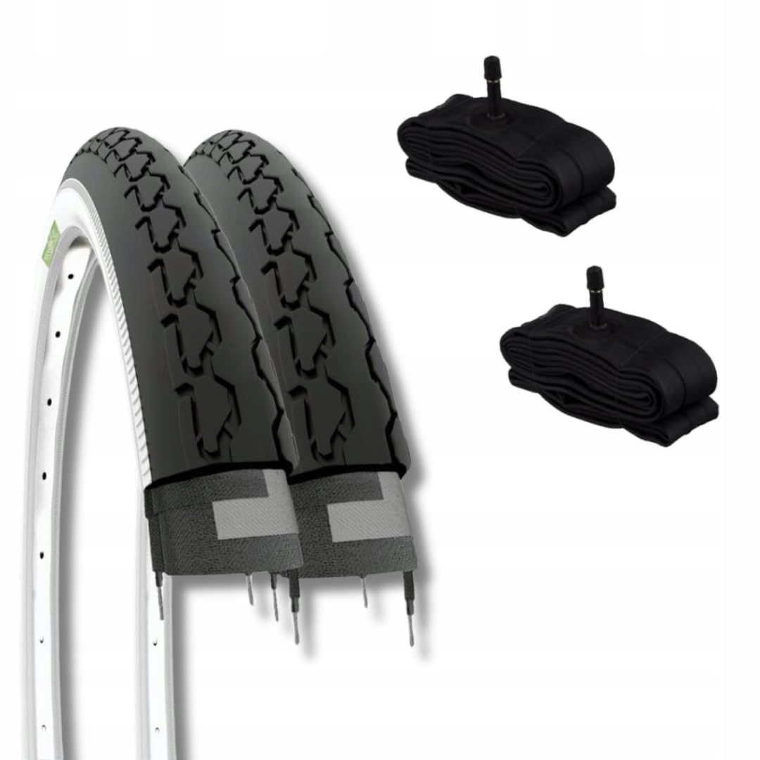 2 opony EBI24BXE do roweru 24 x 1 3/8 37-540 dętki amerykańskie szosowe