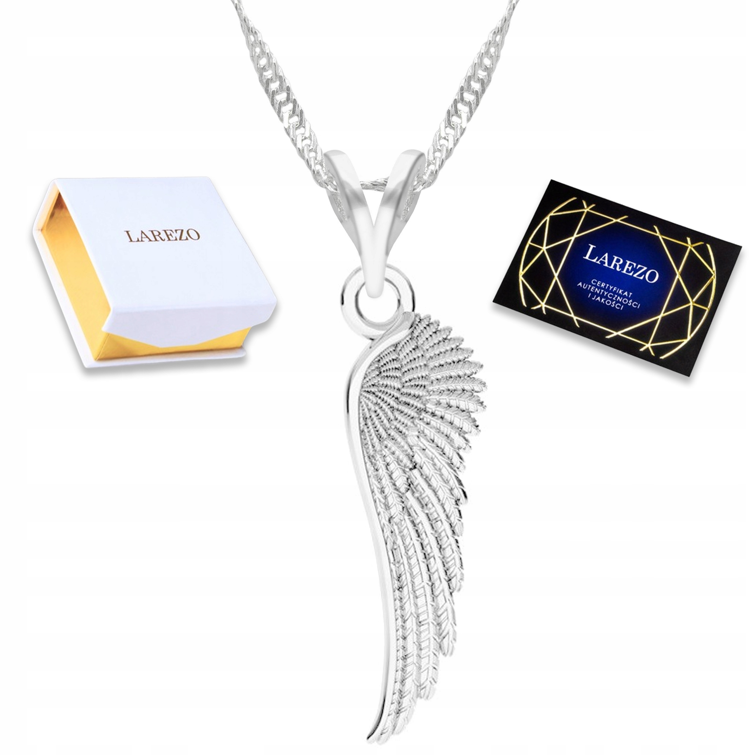 Stříbrný náhrdelník Andělské křídlo Křídlo Anděl strážný Stříbro 925