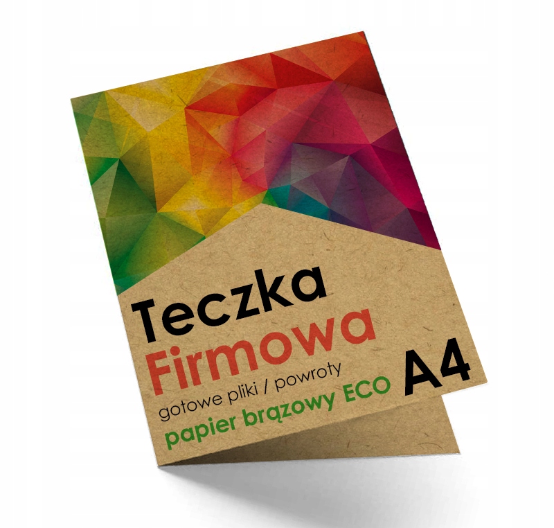 TECZKI TECZKA FIRMOWE PAPIER ECO EKO EKOLOGICZNY 50 szt NOWOCZESNY WYGLĄD