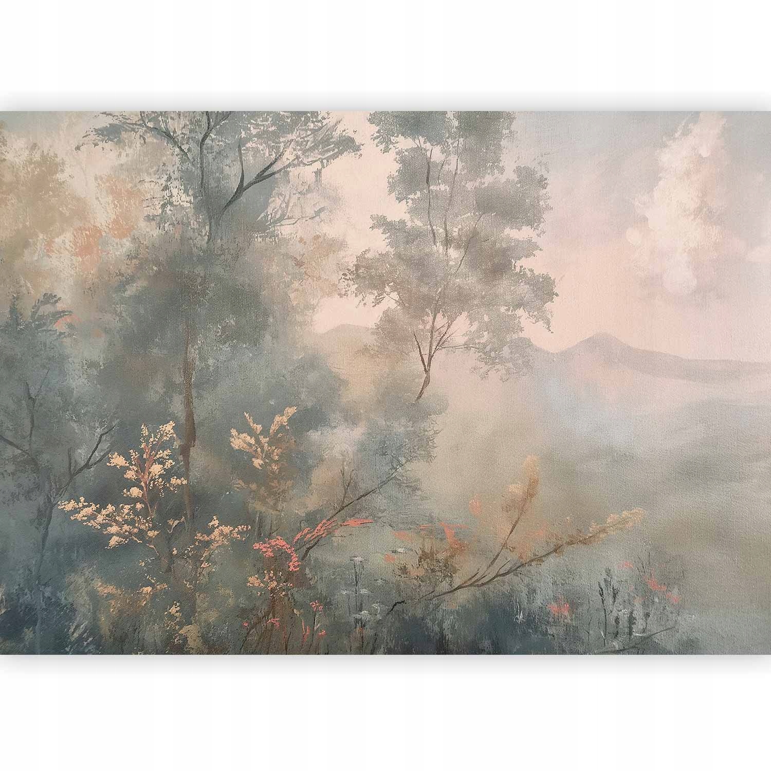 Fototapeta Stromy Les Hory Krajina Příroda Vintage Boho Tapeta 3D 450x315