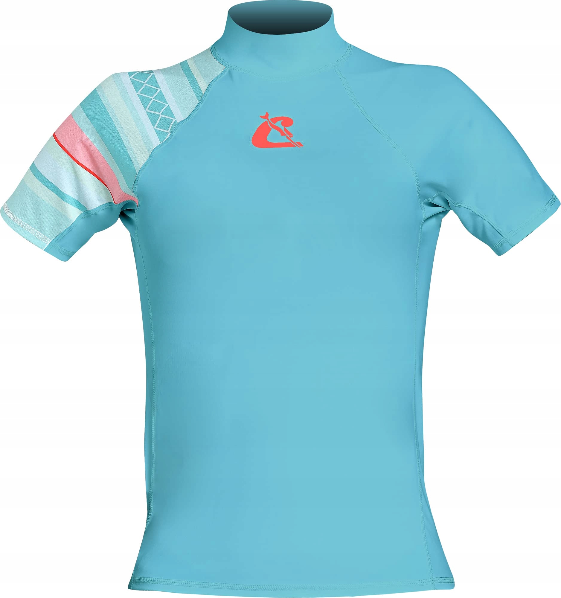 Cressi Shield Lady Rash Guard Short/SL, damska, S/M, akwamaryna/róż