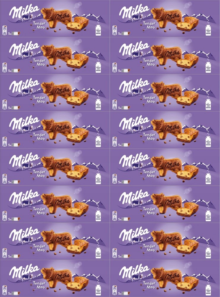 Milka Ciastka Tender Moo biszkoptowe z czekoladą 140 g x16