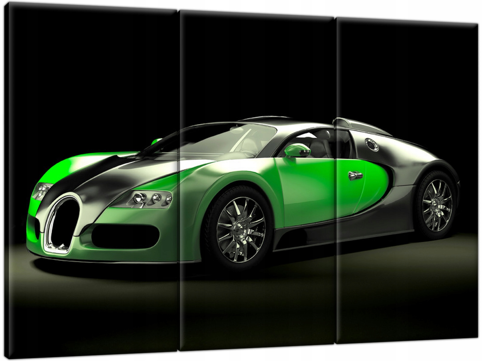 

Zielone Bugatti Veyron 90x60 Samochód Auto Obraz