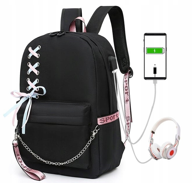 

Duży Pojemny Plecak Damski Szkolny Młodzieżowy