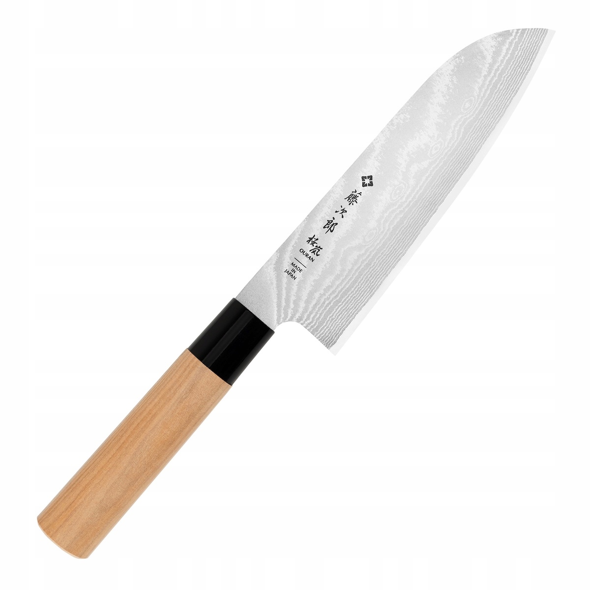 Tojiro Ouran VG-10 Damascus Japonský kuchynský nôž Santoku na zeleninu 16,5 cm