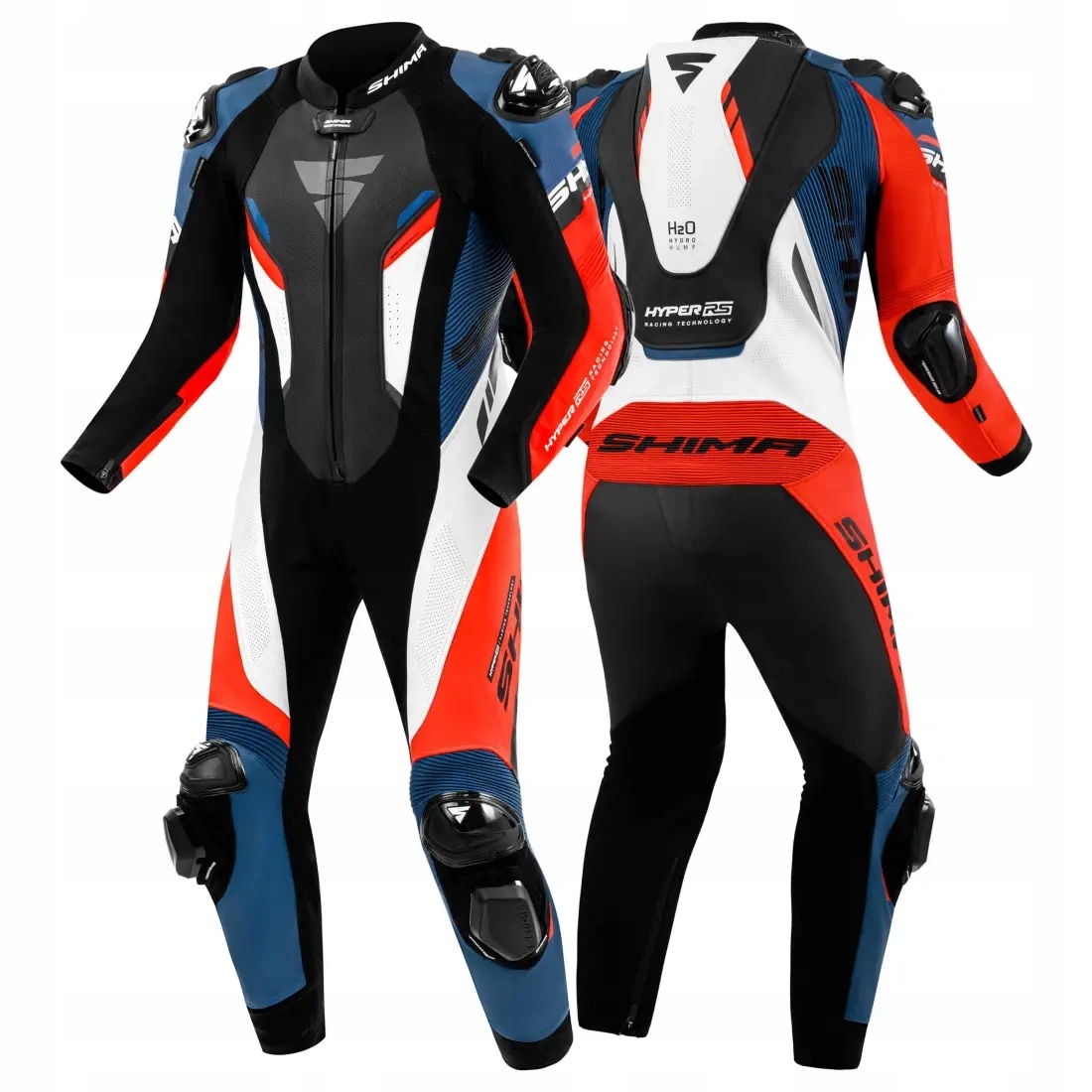 Jednodielny motocyklový oblek Shima Hyper-rs Men Wht/blu 46