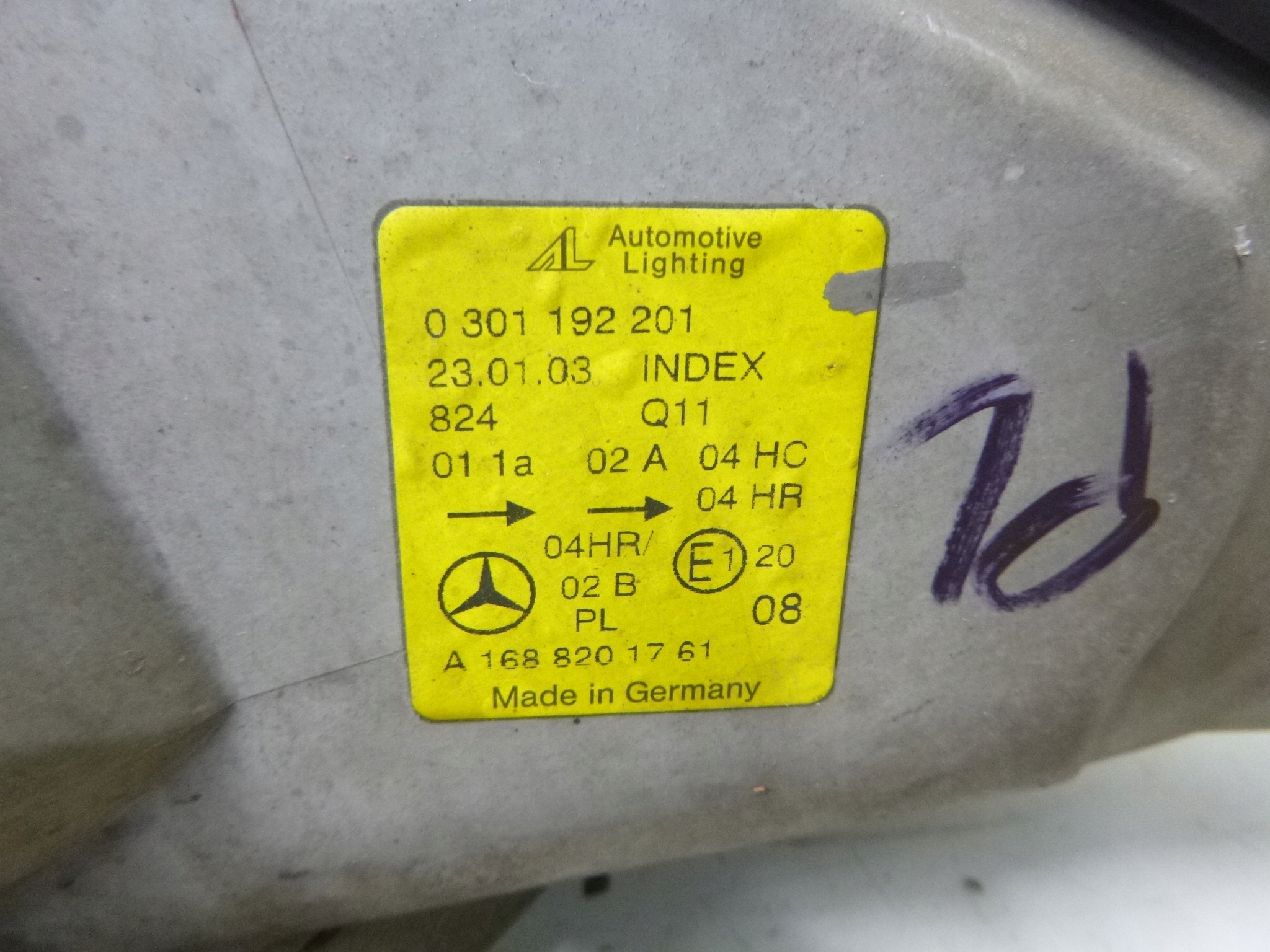 light front Mercedes W168 Lift 01--04r.