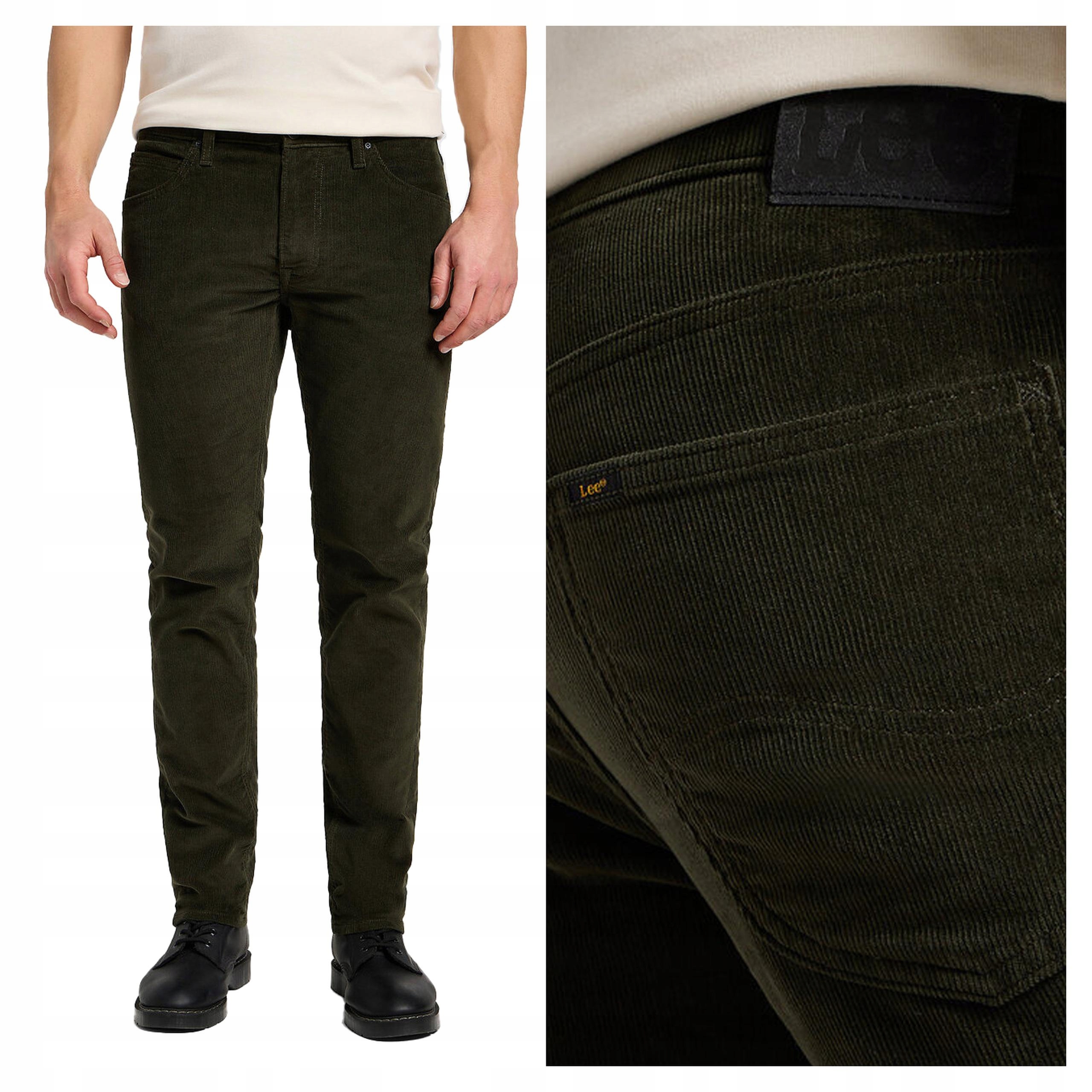 Pánské kalhoty Lee Daren Zip Fly Olive Night Šusťákové Klasické W36 L32