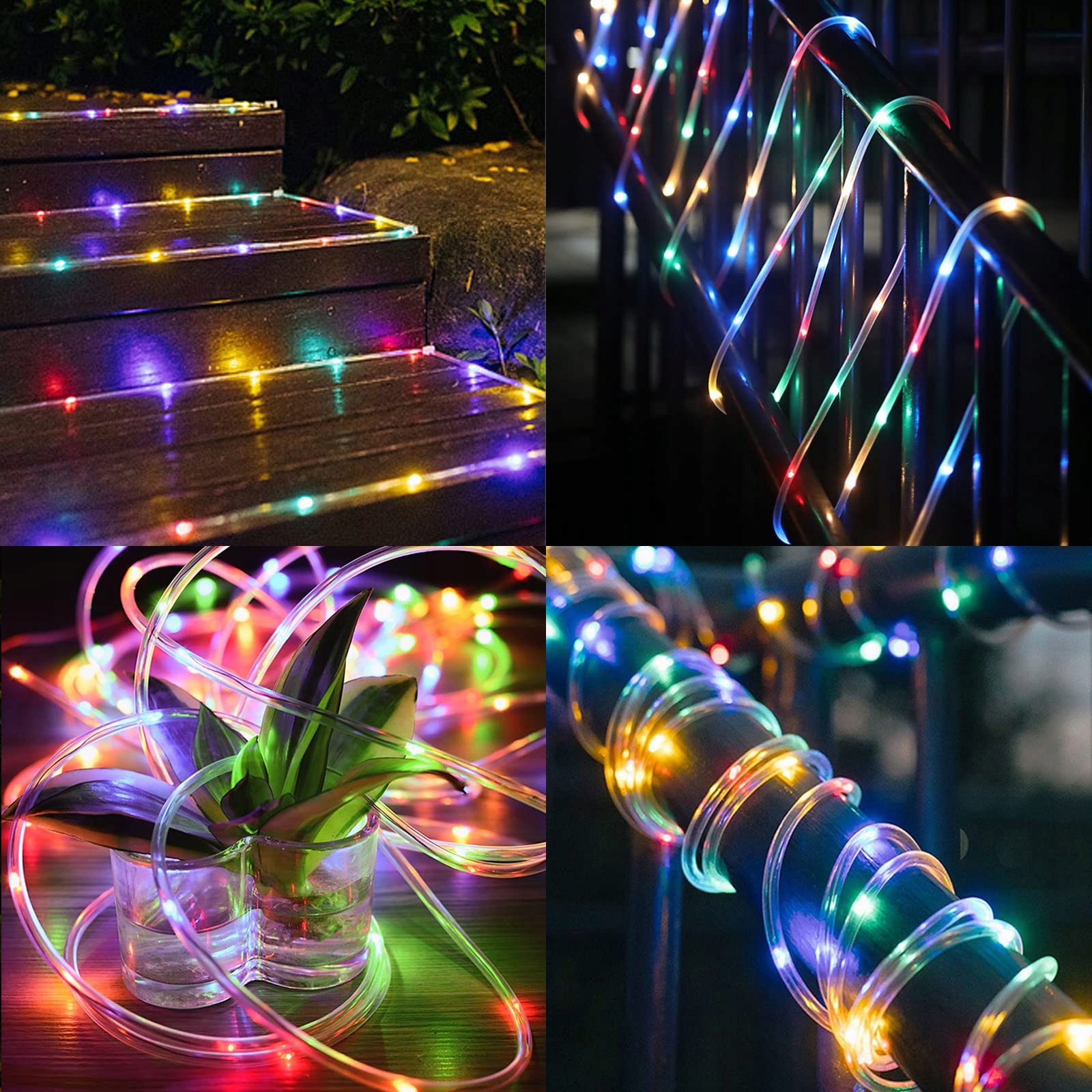 JIMACRO Zewnętrzne Lampki Girlanda Solarna LED 12m 100LED IP65 Wodoodporna — miniatura 6