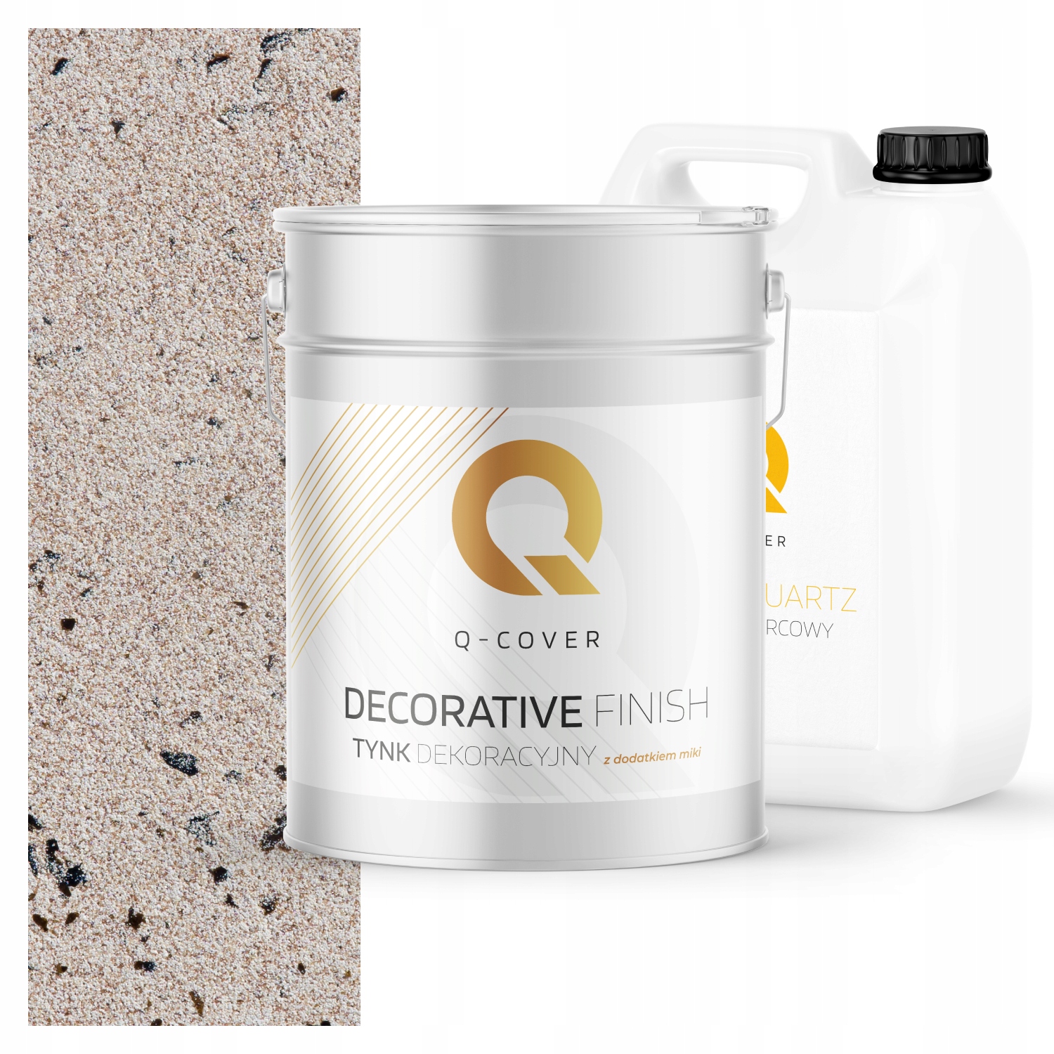 Dekorativní Omítka Sada Na 3,5 m2 Béžová Světlá S Černou Mikou Půda D812