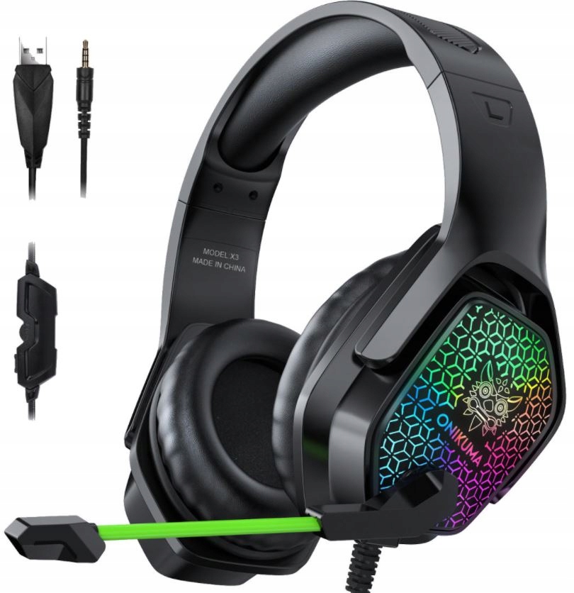 

Słuchawki dla Graczy Gamingowe Rgb Led Onikuma X3