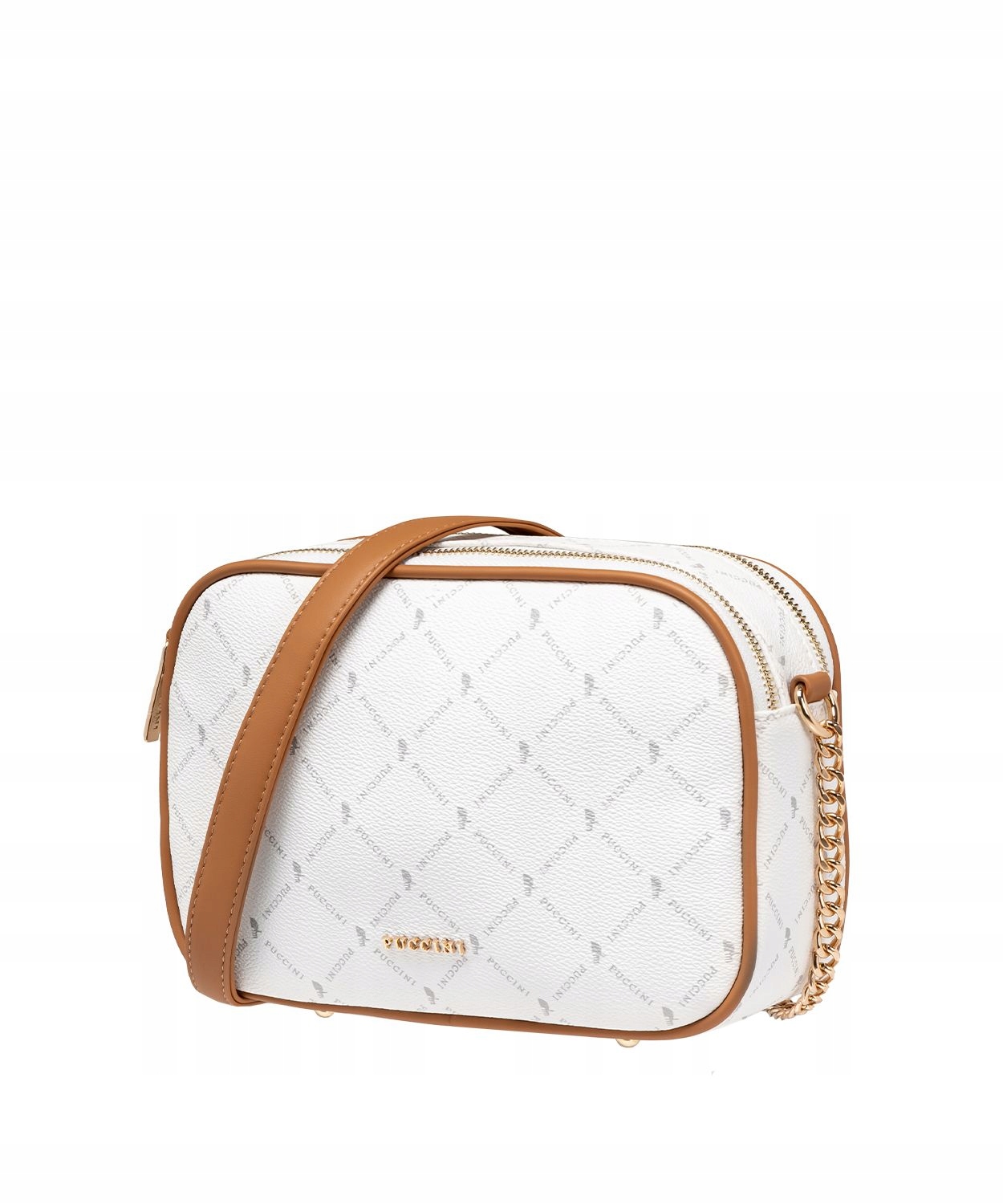 Malá dámská nákupní kabelka Přes Rameno Crossbody Puccini Bílá BLXP0012M-0