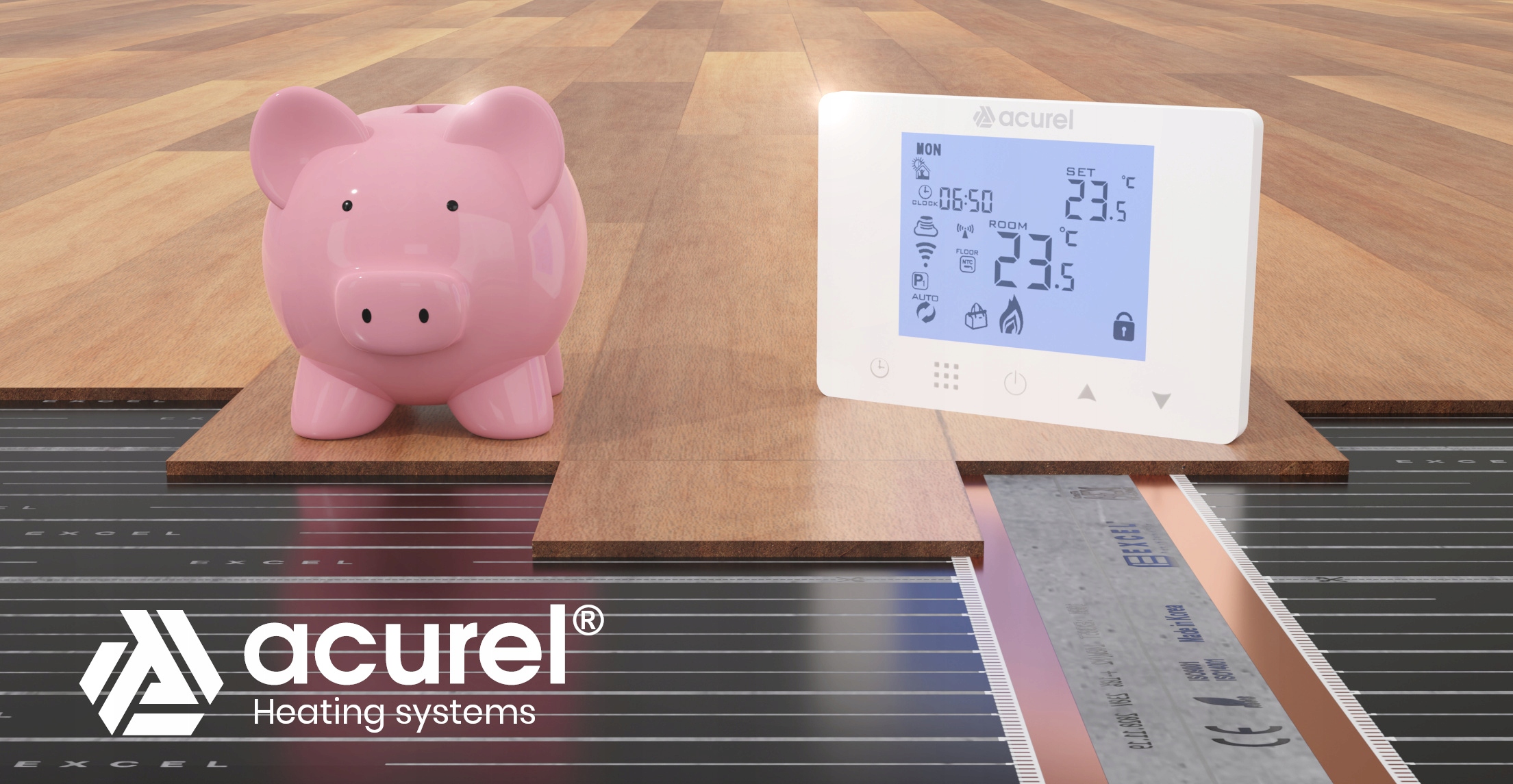 TERMOSTAT BEZPRZEWODOWY REGULATOR POKOJOWY WIFI Waga produktu z opakowaniem jednostkowym 0.275 kg