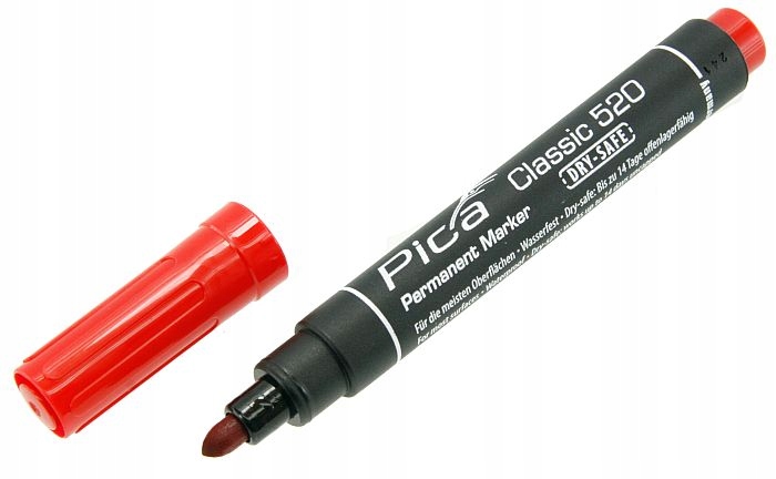

Pica Marker Mazak permanentny czerwony 520