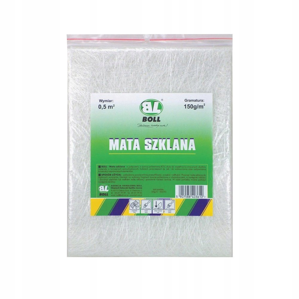 

Boll Mata Szklana Włókno Do Żywicy 150g/m 0,5m