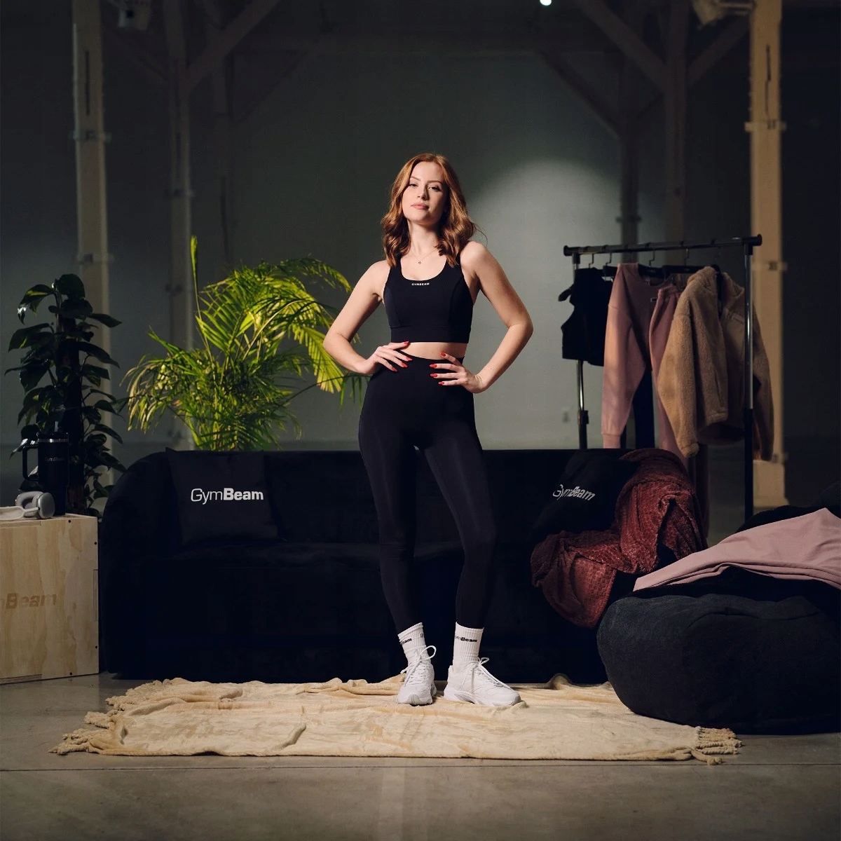 GymBeam Biustonosz sportowy Aura Black L