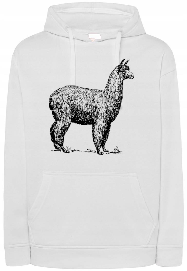 Mikina s kapucí s potiskem zvířete Alpaka vel. L