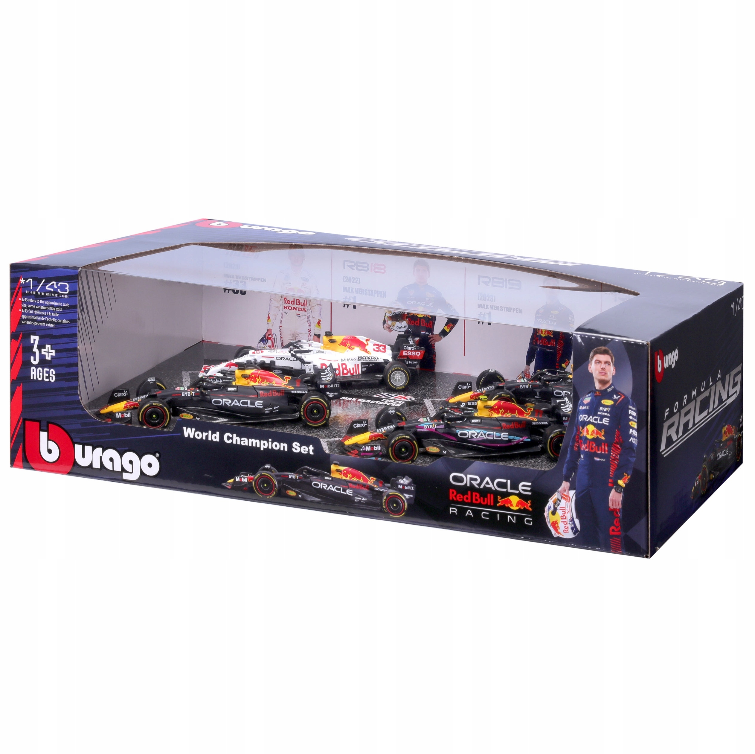 Sada Bolidů F1 Red Bull RB16B RB18 RB19 1:43 Bburago 18-38092