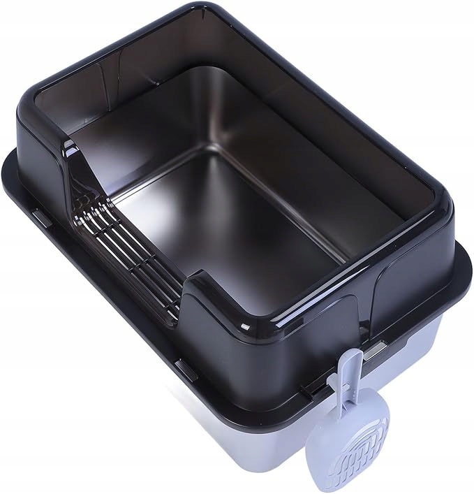 Levně toaleta pro kočky z nerezové oceli s ochranou proti rozstřiku